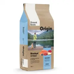 Honest Roots Origin Mini Riverland Pienso Natural Para Perros Pequeños con Salmón y Vacuno, 2 Kg