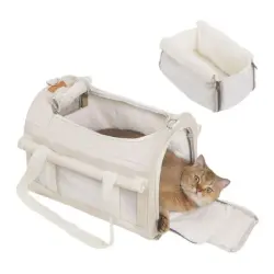 IntiMeg Bolsa transportadora para gatos con almohadilla térmica - Una pieza
