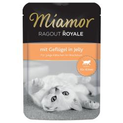 Miamor Ragú Royal Kitten en gelatina 22 x 100 g - Ave