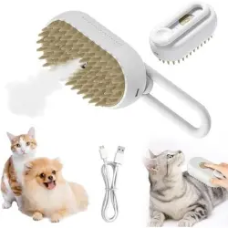 Pawffee Cepillo de masaje para gatos 3 en 1 con función de vapor y limpieza - 1 pieza