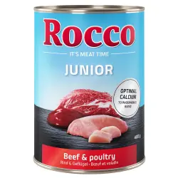 Rocco Junior 6 x 400 g - Ave con vacuno