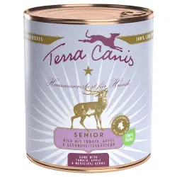 Terra Canis Senior Grain Free 6 x 800 g - Caza con tomate, manzana y hierbas saludables