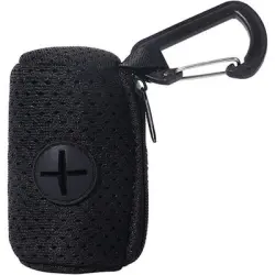 UAMLY Dispensador de bolsas para excrementos de perro - Conjunto negro de 2 piezas