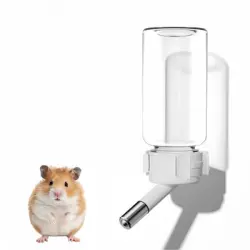 ZooVenture Dispensador de agua colgante para conejos y hámsteres - Blanco
