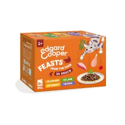 Edgard & Cooper Festines de la Granja sobre en salsa para gatos 12 x 85 g