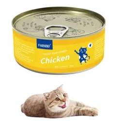 FurryFusion Latas de comida para gatos (4 unidades) - Pollo desmenuzado