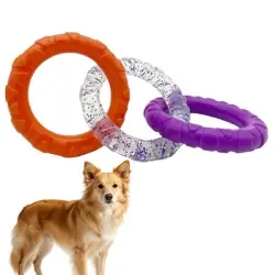 HausPets Anilla de tracción cuerda perros pequeños, color naranja/morado - 1 artículo
