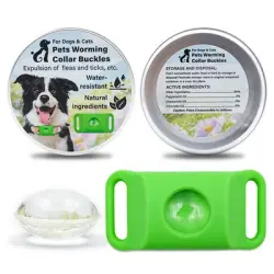 HausPets Collar antipulgas y garrapatas natural perros gatos color rojo - Verde