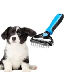 MCBOSON Cepillo (de doble cara) para perros y gatos de pelo medio y largo - 1 artículo