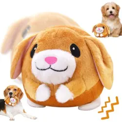 MCBOSON Peluche interactivo para perros - Perro marrón