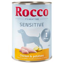 Rocco Sensitive 6 x 400 g - Pollo y patatas