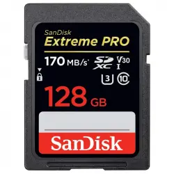 SanDisk Extreme PRO SDXC 128GB Clase 10 V30 U3 UHS-I
