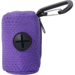 UAMLY Dispensador de bolsas para excrementos de perro - 2 piezas moradas