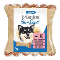 Briantos Chew Bones huesos con nervio de buey para perros - 6 x 12 cm (330 g)