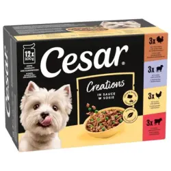 Cesar Selección Carne y Verduras en Salsa - 12 x 100 g