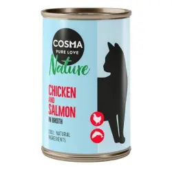 Cosma Nature 6 x 140 g - Pollo y salmón
