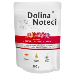 Dolina Noteci Junior, 10 x 300 g - Rico en corazones de ternera