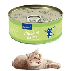 FurryFusion Latas de comida para gatos (4 unidades) - Atún de pollo