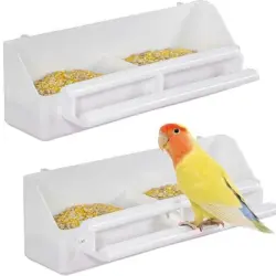 MCBOSON Juego de 2 comederos/perchas colgantes para periquitos y canarios - 1 artículo