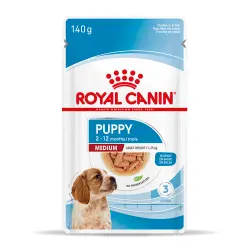 Royal Canin Size comida húmeda en salsa para perros: ¡20 % de descuento! - Medium Puppy (10 x 140 g)
