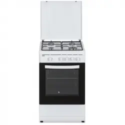 Svan SKKG4500TM Cocina de Gas con Horno 4 Zonas 55L con Tapa 50cm Blanco