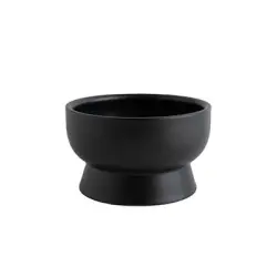 UAMLY Comedero elevado de cerámica para gatos - Negro - 13 x 13 x 7,5 cm