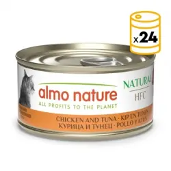 70 g Almo Nature HFC pollo con atún lata para gatos