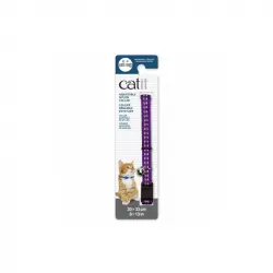 Catit Collar Breakaway Reflectante Morado para gatos, Tamaño 20 - 33 cms