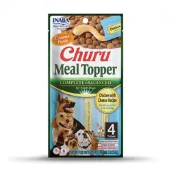 Churu Meal Topper Alimento Complementario Para Perros con Pollo y Queso, 48 x 14 gr