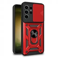 Cool Funda Hard Ring Roja para Samsung S918 Galaxy S23 Ultra