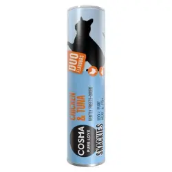 Cosma snacks liofilizados para gatos ¡por solo 2€! - DUO: Pechuga de pollo y filete de atún (26 g)