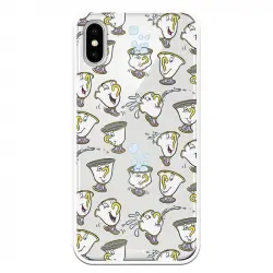 Funda Oficial Disney Chip Potts Siluetas Transparente para iPhone X