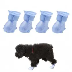 FurryFusion Botas de lluvia antideslizantes para perros - L