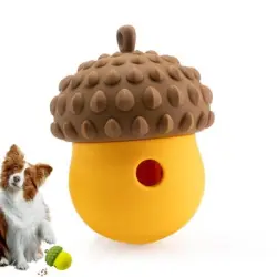 FurryFusion Dispensador de juguetes rompecabezas para perros - Marrón