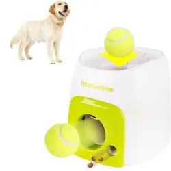 IntiMeg Juego de pelotas de tenis para perros - Lanzador + una bola