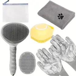 IntiMeg Kit de aseo para perros, juego de 6 piezas - Gris
