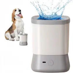 IntiMeg Vaso eléctrico para lavar las patas de las mascotas - Gris