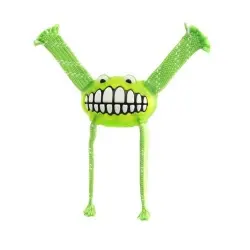 Rogz flossy juguete de peluche flexible verde lima para perros