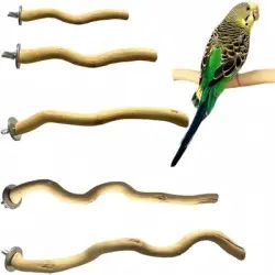 ZooVenture 5 perchas de madera natural para pájaros - 5 piezas