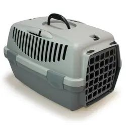 Arquivet ecoline transportín de plástico reciclado gris para mascotas