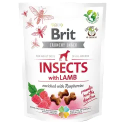Brit Care Crunchy Cracker con insectos, cordero y frambuesas - 200 g