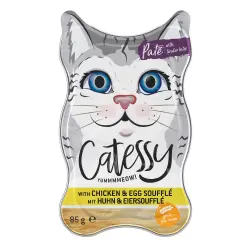 Catessy paté para gatos - Pollo con suflé de huevo (18 x 85 g)