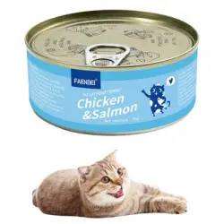 FurryFusion Latas de comida para gatos (4 unidades) - Salmón de pollo