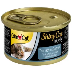 GimCat ShinyCat en gelatina 6 x 70 g - Atún y gambas