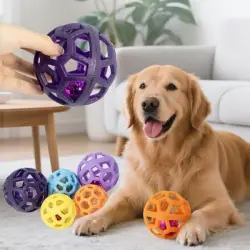 HausPets 2 pelotas medianas/grandes perros – Amarilla + morada –  - 2 pelotas amarillas y moradas