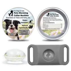 HausPets Collar antipulgas y garrapatas natural perros gatos color gris - Gris
