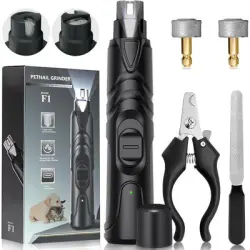 HausPets Lima de uñas eléctrica perros luz LED, 2 velocidades, recargable - Artículo 1