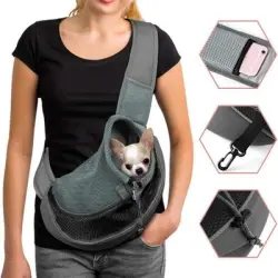 IntiMeg Bolsa transportadora para perros - Negro
