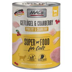 MAC's 6 x 800 g en latas para gatos - Ave y arándanos rojos