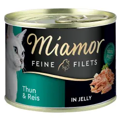 Miamor Filetes Finos en gelatina 6 x 185 g - Atún y arroz